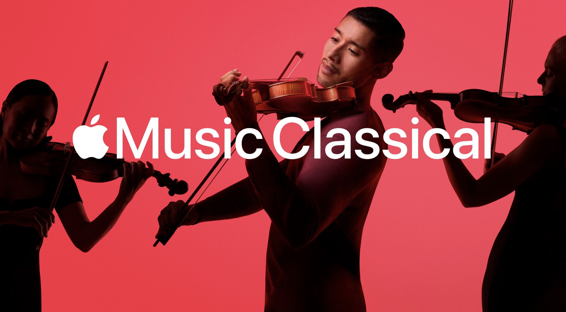 Paxin Tenebris performing violin in Apple Music Classical campaign artwork